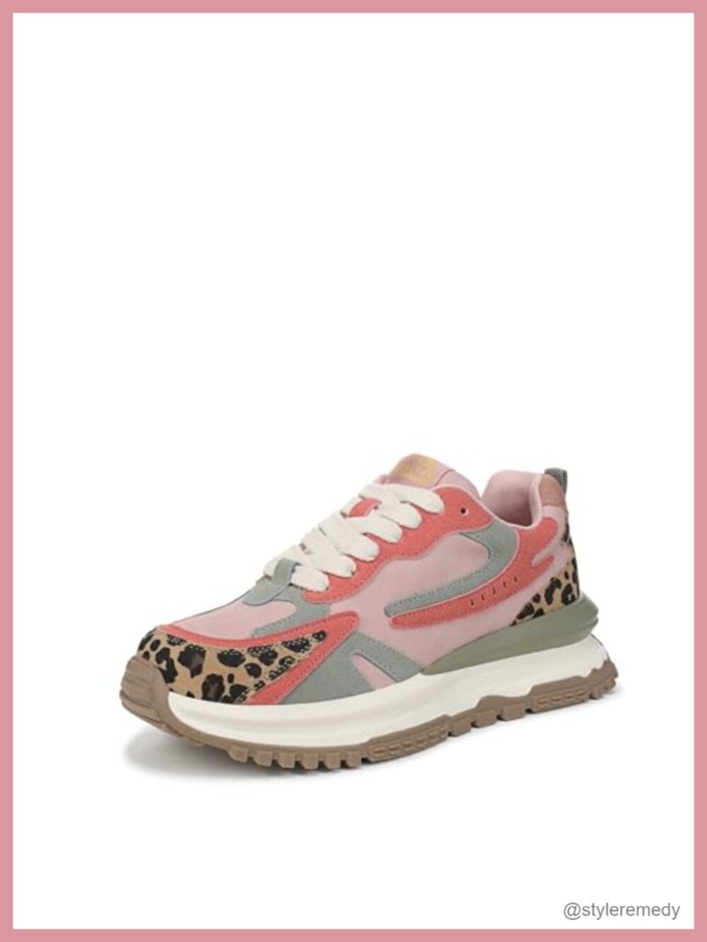 Women's Vegan Platform Sneakers Lace-Up Cushioned Low Top